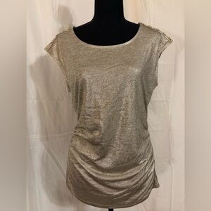 Calvin Klein Gold Metallic Top Size Medium